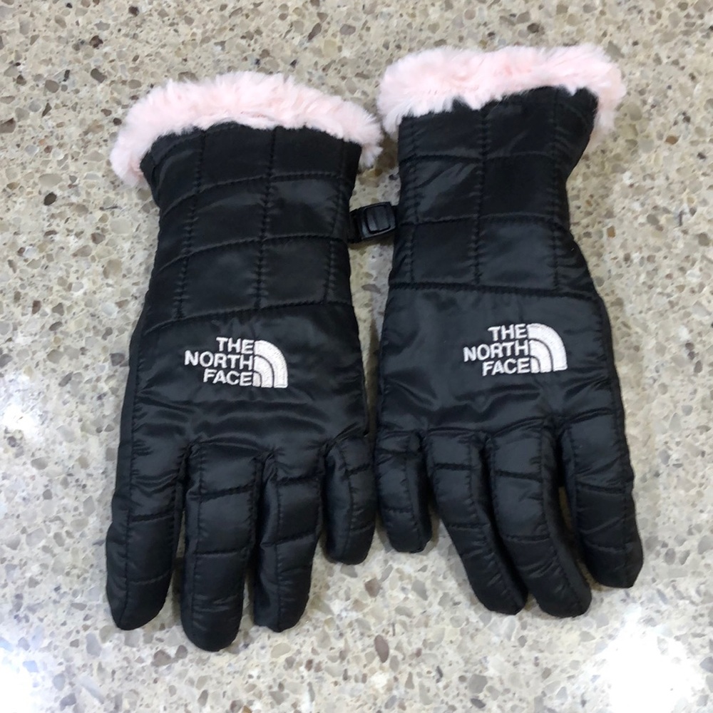 The North Face insulated gloves water proof w/fur